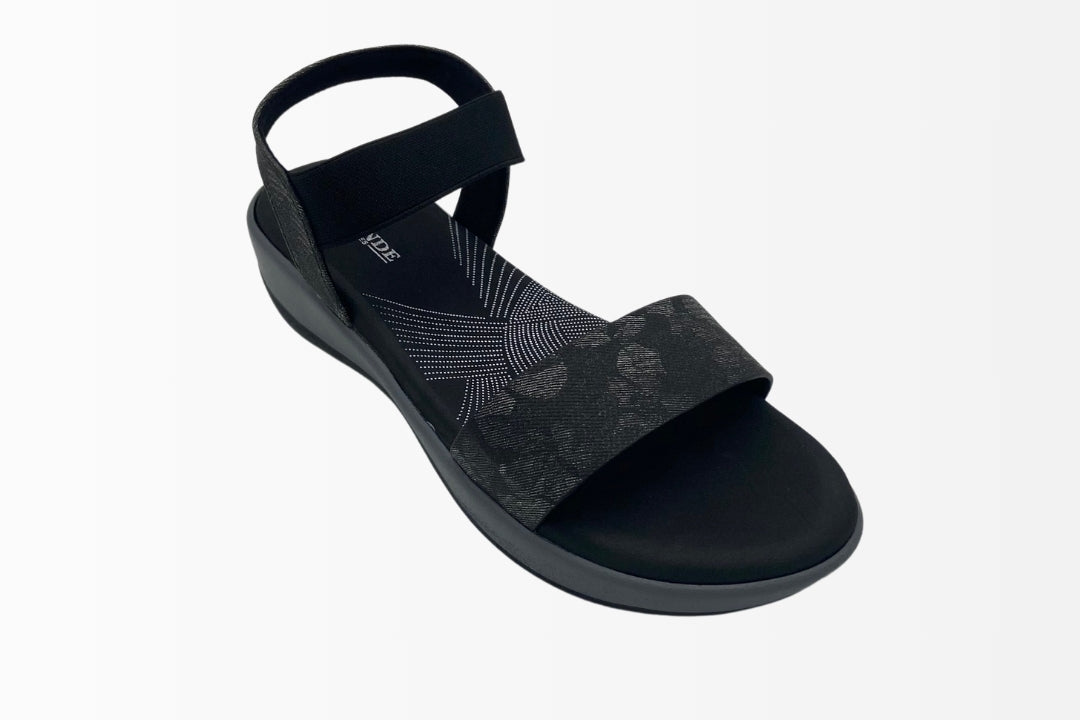 Floral Strap Sandals with Comfortable Wedge